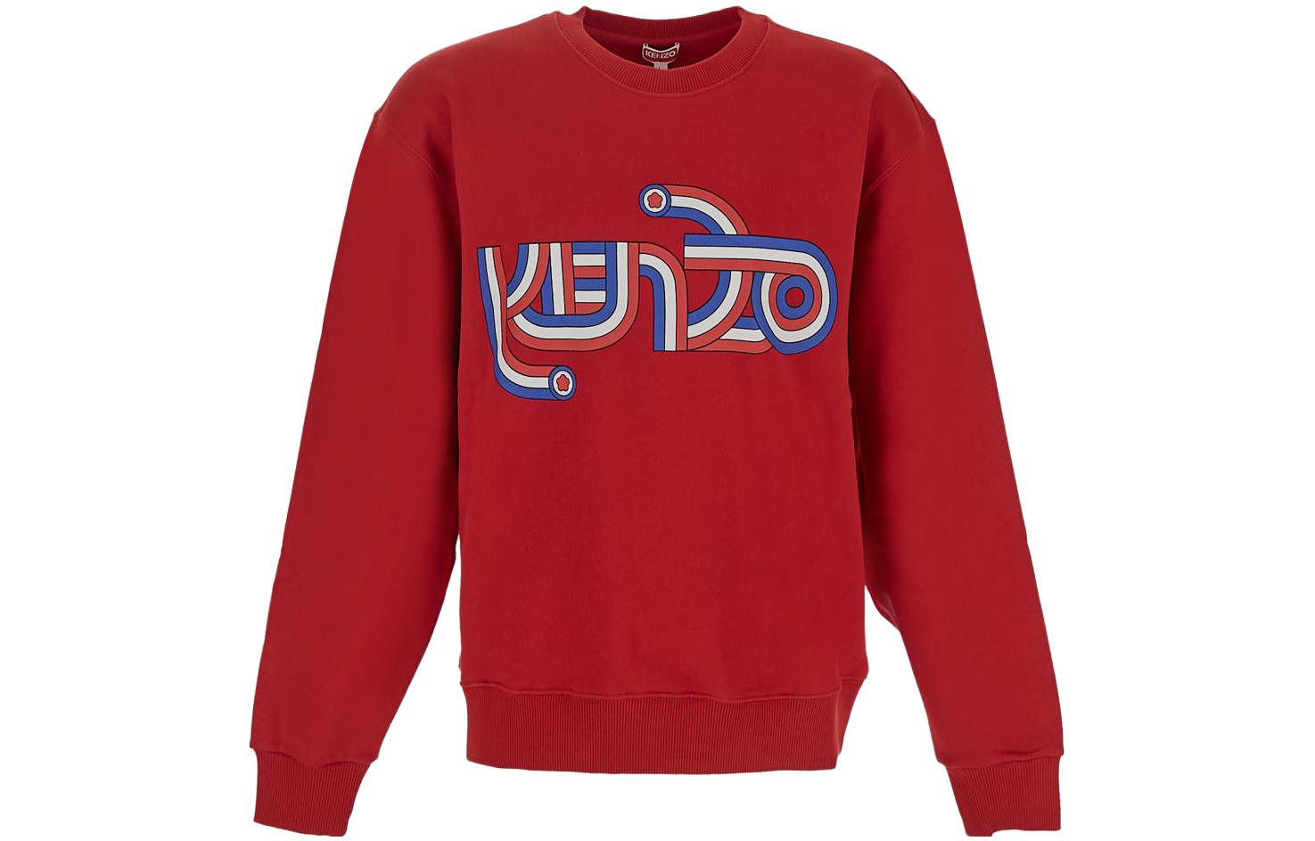 Buy KENZO  Red Loose Fit Sweatshirt with Letter Pattern Print FD65SW0724MG-22