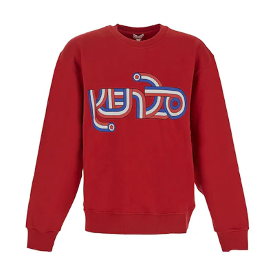 KENZO Red Loose Fit Sweatshirt with Letter Pattern Print FD65SW0724MG-22