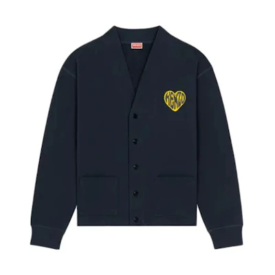 KENZO Relaxed V-Neck Single-Breasted Jacket Midnight Blue FD65SW0824MF-77