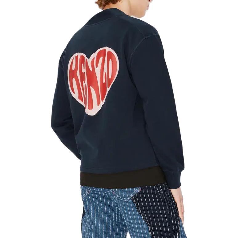 Purchase KENZO 寬鬆V領單排扣西裝外套 午夜藍 FD65SW0824MF-77