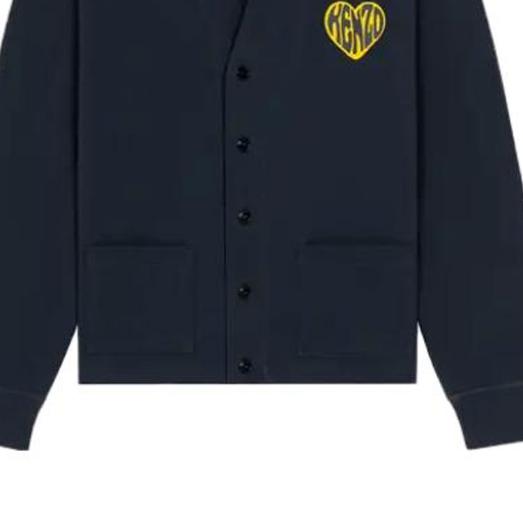 Cheap KENZO 寬鬆V領單排扣西裝外套 午夜藍 FD65SW0824MF-77