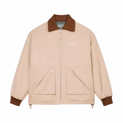 KENZO Reversible Zipper Slim Fit Long Sleeve Jacket Khaki Color FE65BL0639OI-11