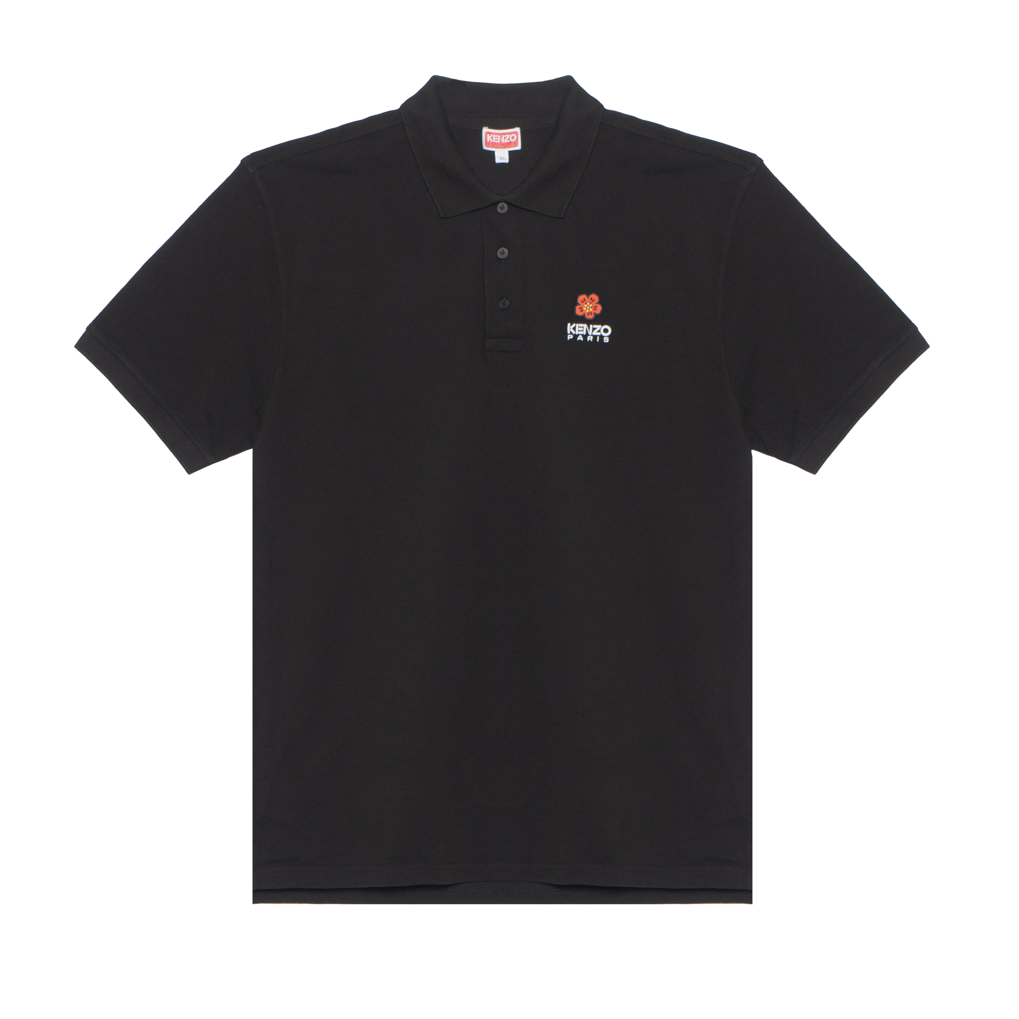 KENZO  Solid Black Short Sleeve Polo Shirt. FC65PO0024PU-99J
