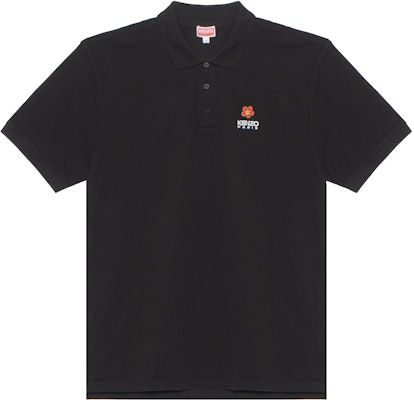 겐조 솔리드 블랙 반소매 폴로 셔츠. FC65PO0024PU-99J Buy 겐조 솔리드 블랙 반소매 폴로 셔츠. FC65PO0024PU-99J