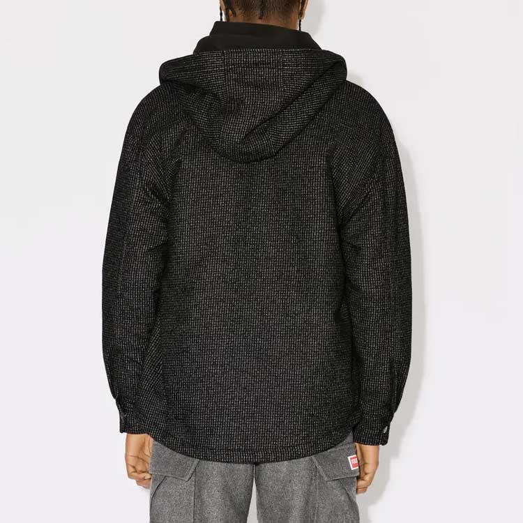 KENZO  Solid Drawstring Hooded Jacket Coal Grey FD65CH5169RD-98 圖 6