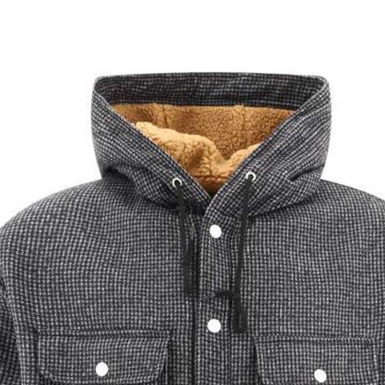 KENZO  Solid Drawstring Hooded Jacket Coal Grey FD65CH5169RD-98 圖 7