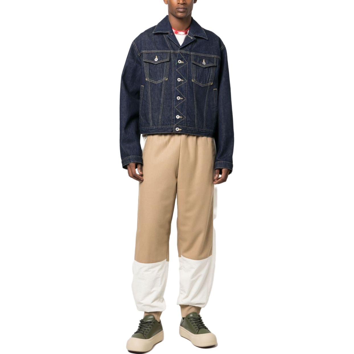 KENZO  Solid Single-Breasted Denim Jacket Blue. FD65DV3026A1-DM 圖 3