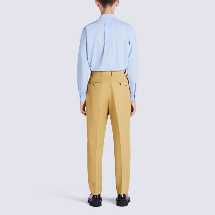 Purchase KENZO  Solid Straight-Fit Casual Pants Khaki Color. FC65PA1069RG-11