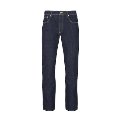 KENZO Solid Straight-Leg Jeans Blue Color Casual Denim. FE55DP1016A1DM-24