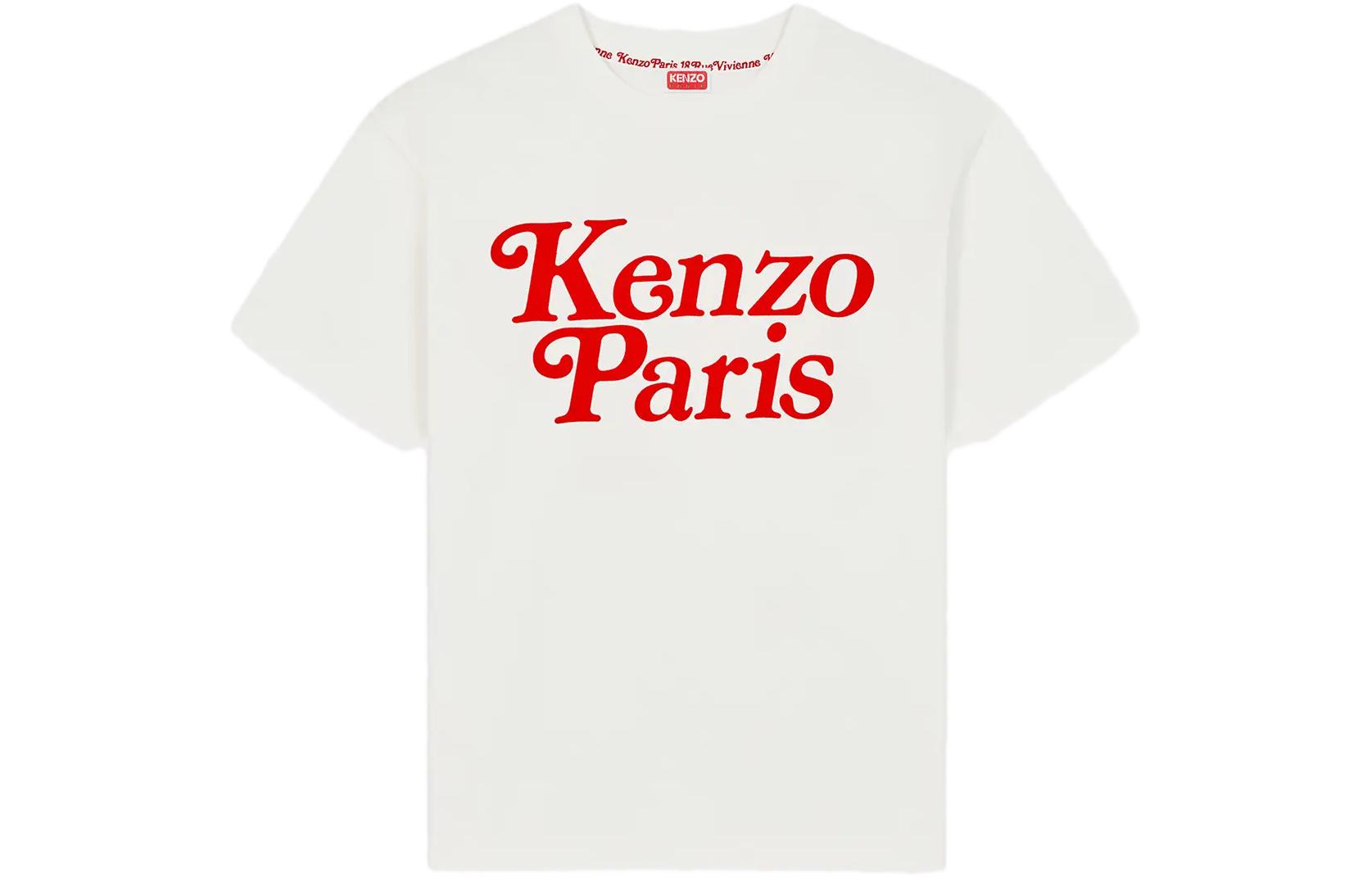 Order KENZO Kaos Putih Crewneck dengan Cetak Grafis Logo. FE55TS1914SY-02