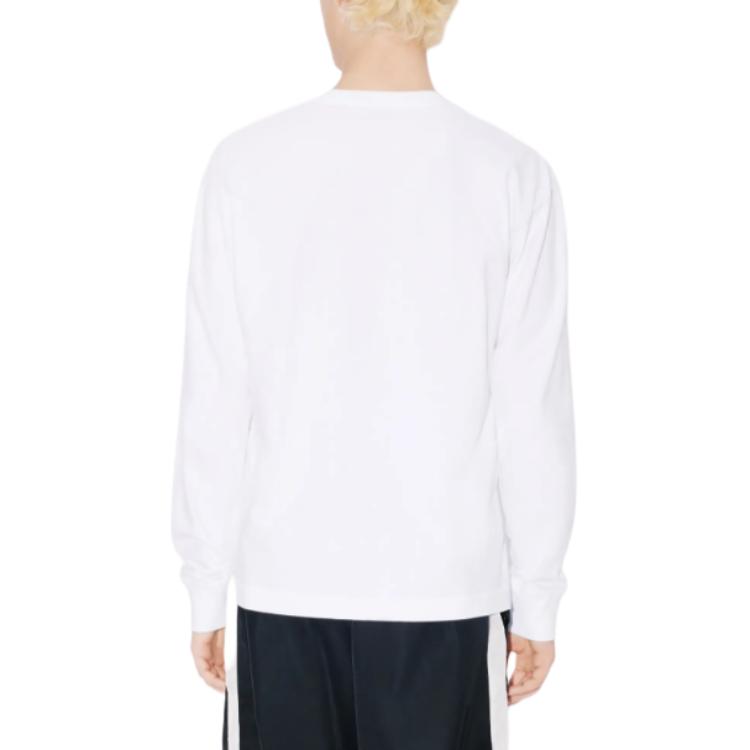 Purchase KENZO 白色花卉刺繡Logo長袖圓領T恤 FE55TS1854SG-01