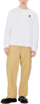 KENZO Sudadera Blanca de Manga Larga con Letras Florales. FD55TS4444SG-01 Shop KENZO Sudadera Blanca de Manga Larga con Letras Florales. FD55TS4444SG-01