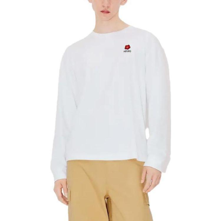 Purchase KENZO Sudadera Blanca de Manga Larga con Letras Florales. FD55TS4444SG-01