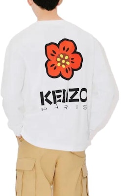 KENZO Sudadera Blanca de Manga Larga con Letras Florales. FD55TS4444SG-01 Details for KENZO Sudadera Blanca de Manga Larga con Letras Florales. FD55TS4444SG-01