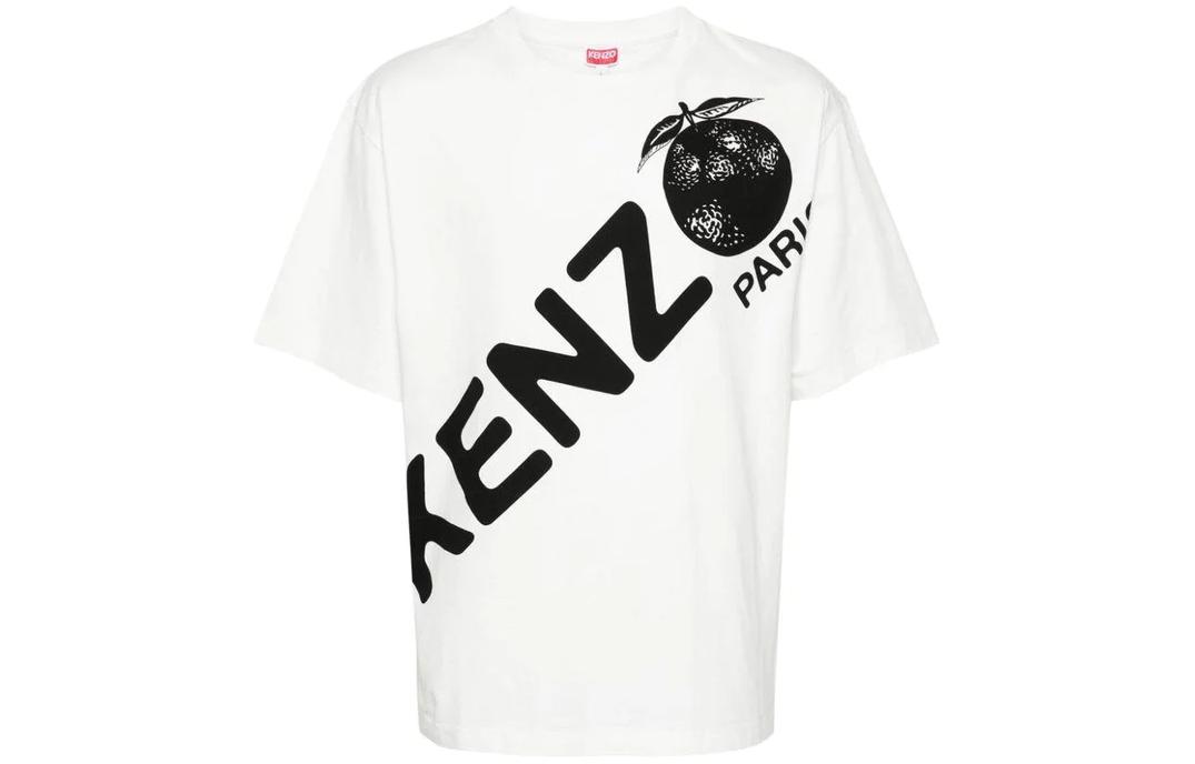 Order KENZO Camiseta Blanca con Logo Estampado y Manga Corta. FE55TS2804SY-02