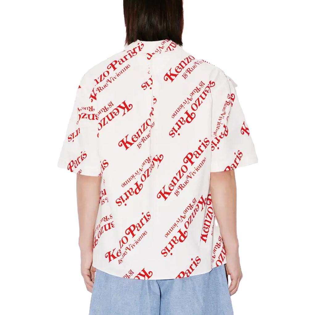 Purchase KENZO ホワイトロゴ ショートスリーブ カジュアルボタンアップシャツ FE55CH1119P4-02