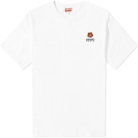 KENZO White Plain Logo Embroidered Crew Neck Short Sleeve T-Shirt FC65TS4124SG0-01 KENZO White Plain Logo Embroidered Crew Neck Short Sleeve T-Shirt FC65TS4124SG0-01