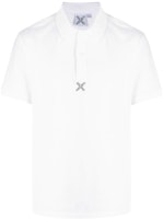 KENZO White Short Sleeve Polo Shirt with Cross Logo Print. FB65PO0514SK-01 KENZO White Short Sleeve Polo Shirt with Cross Logo Print. FB65PO0514SK-01