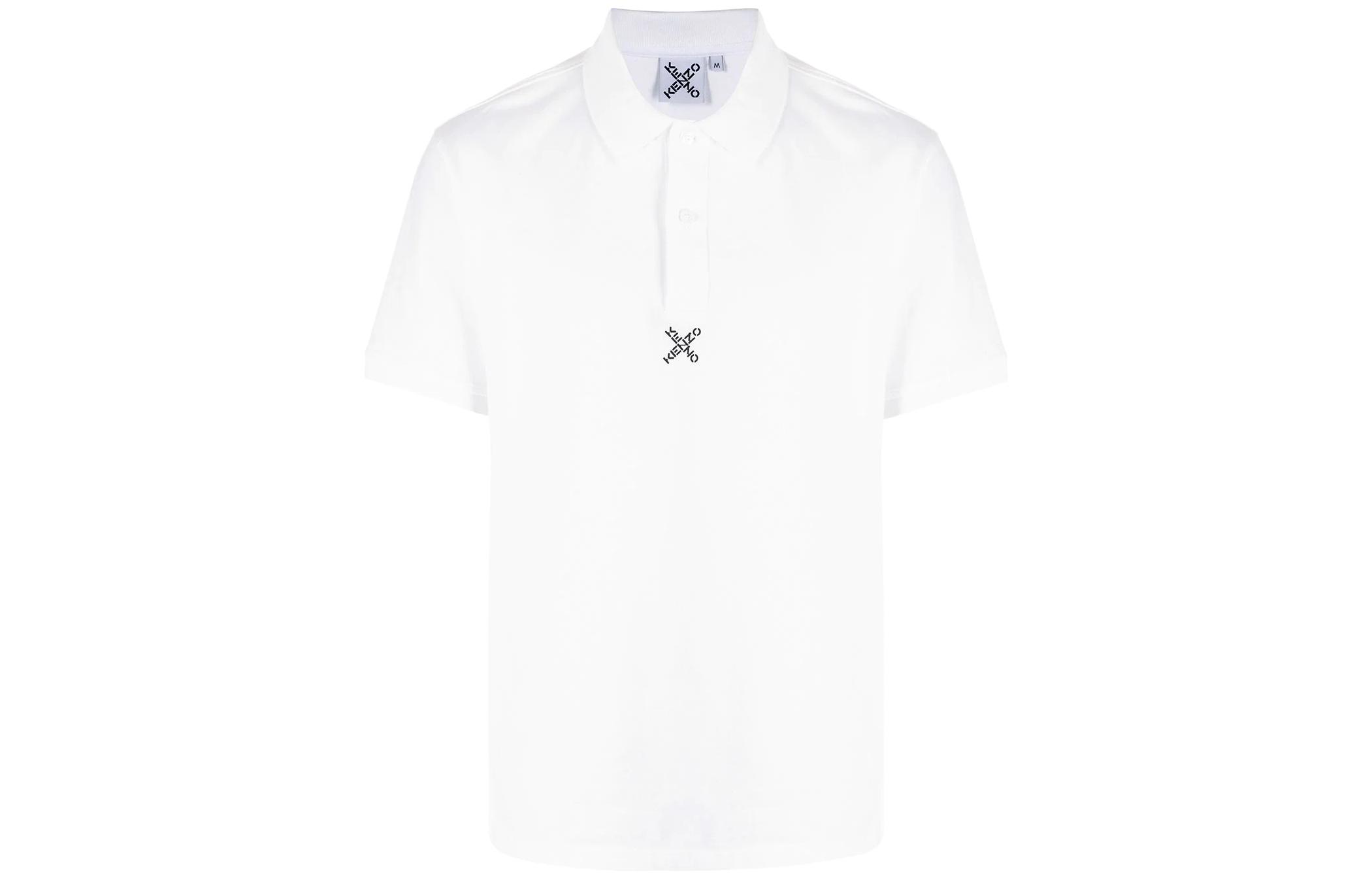 Order 겐조 화이트 크로스 로고 프린트 반팔 폴로 셔츠. FB65PO0514SK-01