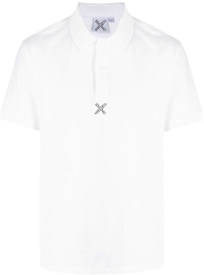 KENZO Polo Blanco de Manga Corta con Estampado de Logo en Cruz. FB65PO0514SK-01 Order KENZO Polo Blanco de Manga Corta con Estampado de Logo en Cruz. FB65PO0514SK-01