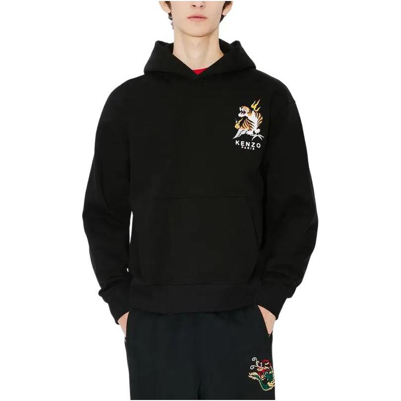 Purchase KENZO 'Year Of The Dragon' Black Embroidered Classic Hoodie Sweatshirt . FE55SW1634ME-99J