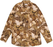 KENZO Yellow Graphic Print Loose-Fit Long Sleeve Shirt FB65CH4259P4-14 KENZO Yellow Graphic Print Loose-Fit Long Sleeve Shirt FB65CH4259P4-14