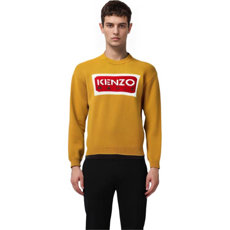 Purchase KENZO  Yellow Knit Sweater with Letter Print FD65PU4263LA-40
