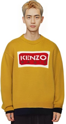 KENZO Sweater Kuning Knit dengan Cetakan Huruf FD65PU4263LA-40 Sizing KENZO Sweater Kuning Knit dengan Cetakan Huruf FD65PU4263LA-40