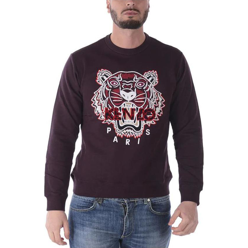 KENZO Animal Graphic Logo Crewneck Sweatshirt - Burgundy 4XG5SW088BORDEAUX-23
