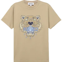 KENZO Beige Tiger Graphic Crewneck T-Shirt FB55TS0204YA-11 KENZO Beige Tiger Graphic Crewneck T-Shirt FB55TS0204YA-11