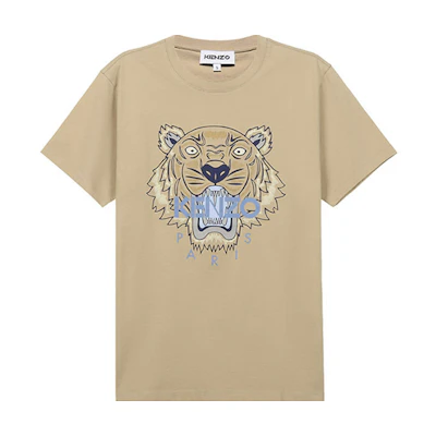 KENZO Beige Tiger Graphic Crewneck T-Shirt FB55TS0204YA-11