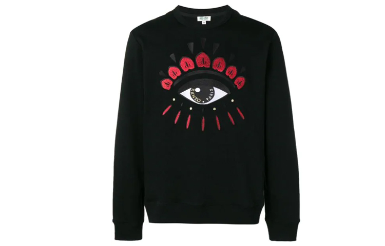KENZO Big Eye Embroidered Pullover Sweatshirt Black () F955SW0554X7-99
