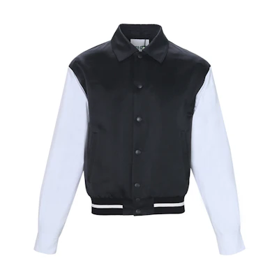 KENZO Black and White Colorblock Polo Collar Jacket FA55BL1961NS-99