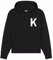 KENZO Black Animal Alphabet Print Hoodie with Pocket FE55SW1904MF-99 KENZO Black Animal Alphabet Print Hoodie with Pocket FE55SW1904MF-99