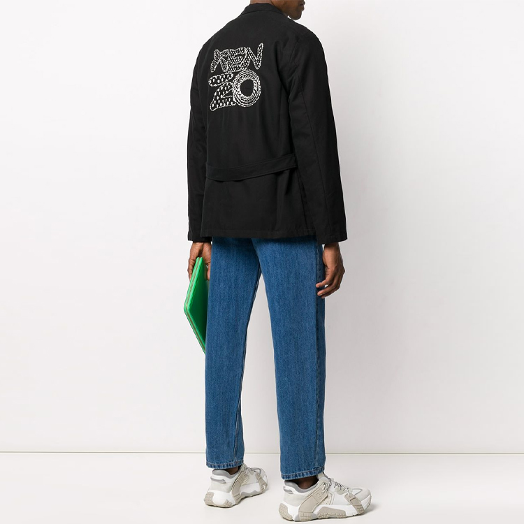 KENZO Black Casual Logo Buckle Blazer Jacket FA55VE2121RC-99 圖 5