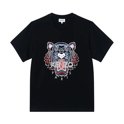KENZO Black Classic Tiger Head Graphic Tee FA55TS0504YA-99