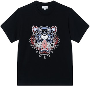 KENZO Kaos Hitam Classic Tiger Head Graphic. FA55TS0504YA-99 Order KENZO Kaos Hitam Classic Tiger Head Graphic. FA55TS0504YA-99