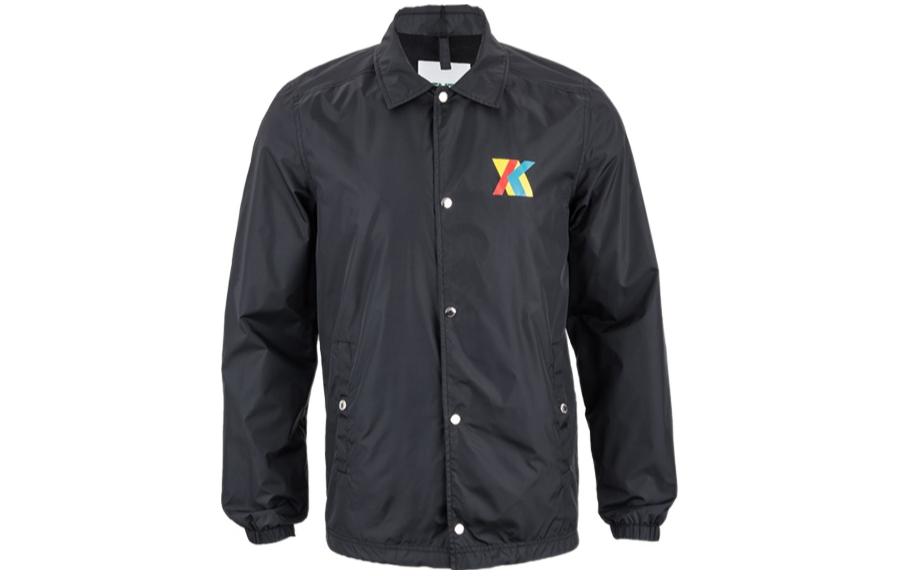 KENZO Black Colorblock Logo Print Single-Breasted Casual Jacket KE50U3641NH-99