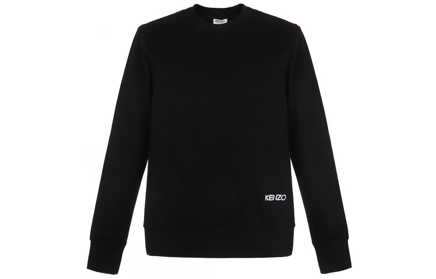 KENZO Black Cotton Crewneck Long Sleeve Sweatshirt FA55SW0804BC-99