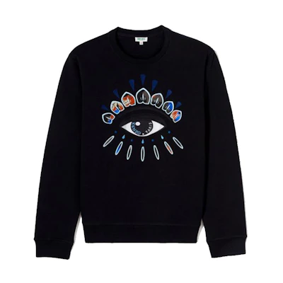 KENZO Black Cotton Eye Embroidered Sweatshirt F86-5SW092-4XK-99