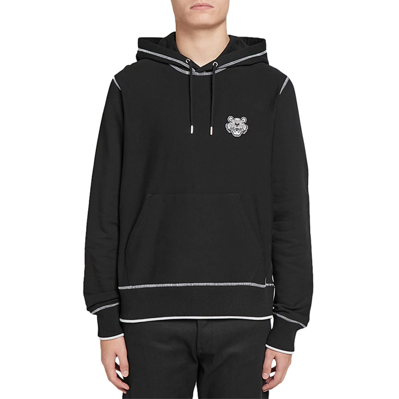 Lookbook KENZO黑色小虎頭刺繡棉質連帽上衣 F965SW3604MD-99