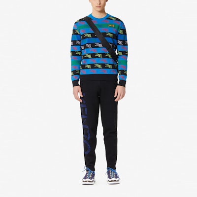 KENZO 黑色棉質運動褲帶標誌印花 F955PA8163BA-99 Purchase KENZO 黑色棉質運動褲帶標誌印花 F955PA8163BA-99