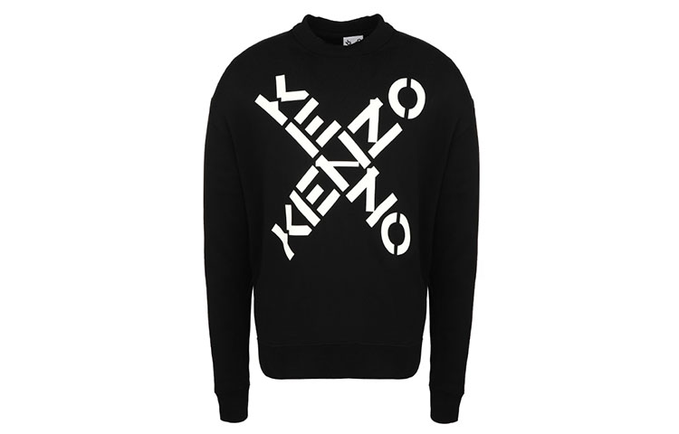 KENZO Black Crew Neck Pullover Sweatshirt FA65SW5214MS-99