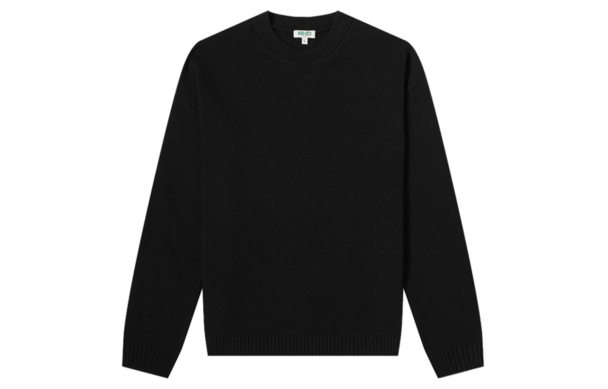 KENZO Black Crewneck Pullover Knit Sweater F965PU2043BA-99