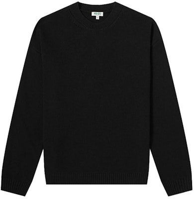 ケンゾー ブラック クルーネック プルオーバー ニット セーター F965PU2043BA-99 Order ケンゾー ブラック クルーネック プルオーバー ニット セーター F965PU2043BA-99