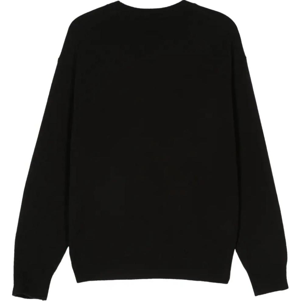 KENZO Black Crewneck Sweater with Floral Alphabet Knit Design POIZON240715318 圖 3