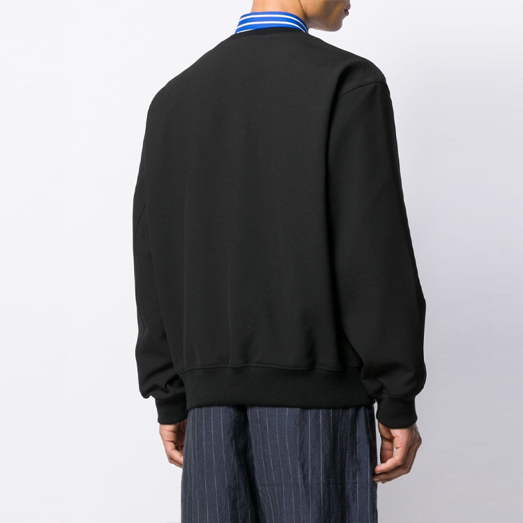 Details for KENZO 黑色圓領刺繡標誌長袖上衣 F965SW6041RH-99