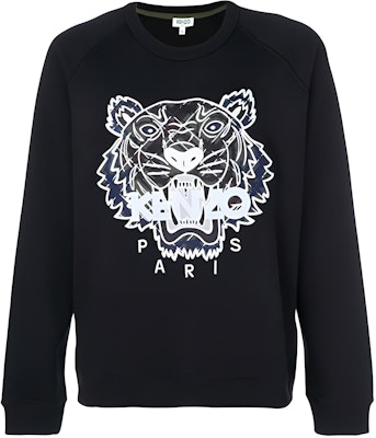 KENZO 黑色虎頭標誌圓領運動衫 F765SW1194XG-99 Buy KENZO 黑色虎頭標誌圓領運動衫 F765SW1194XG-99