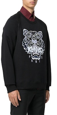 KENZO 黑色虎頭標誌圓領運動衫 F765SW1194XG-99 Lookbook KENZO 黑色虎頭標誌圓領運動衫 F765SW1194XG-99