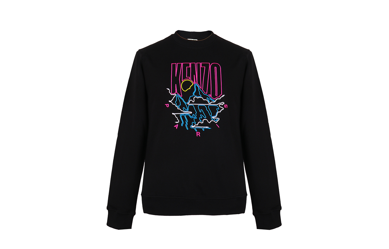 KENZO Black Embroidered Long Sleeve Sweatshirt F965SW1084ME-99